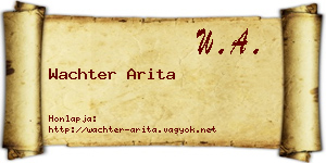 Wachter Arita névjegykártya